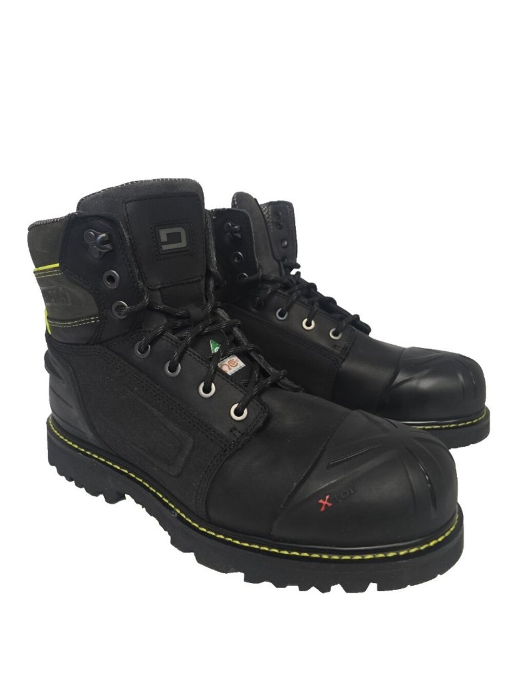 Dakota Mens 6'' X-Toe Quad Comfort Steel Toe Composite Plate Work Boot Black 13M